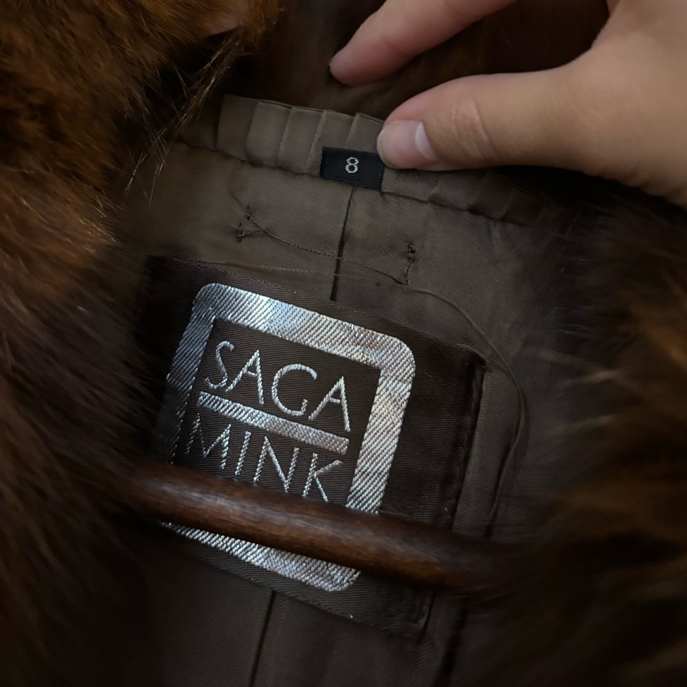 Saga Furs Mink Fur Coat. Women’s size 8 - Picture 4 of 6
